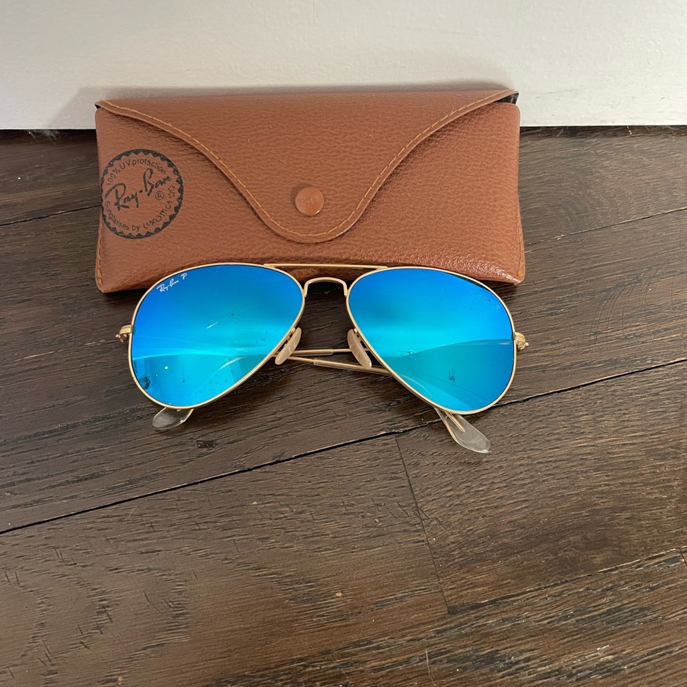 Ray ban polarized mirror blue sunglasses